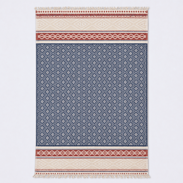Stripe Throw Cotton Loincloth Smoked-White 100x170 cm