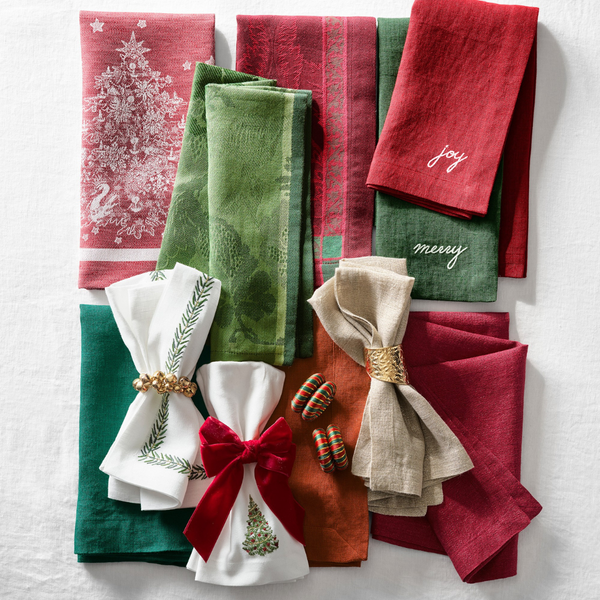 Genoa Woven Linen Stain Resistant Napkin Gray (Pack of 2)