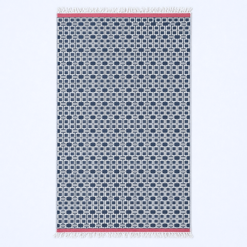 Stripe Throw Cotton Loincloth Smoked-White 100x170 cm