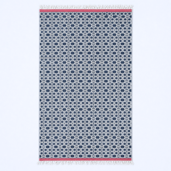 Stripe Throw Cotton Loincloth Smoked-White 100x170 cm