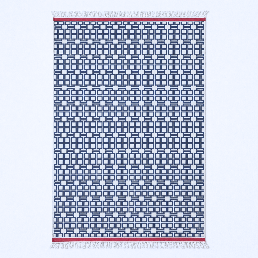 Stripe Throw Cotton Loincloth Smoked-White 100x170 cm