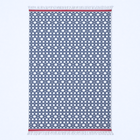 Stripe Throw Cotton Loincloth Smoked-White 100x170 cm