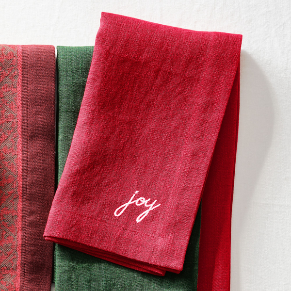 Genoa Woven Linen Stain Resistant Napkin Gray (Pack of 2)