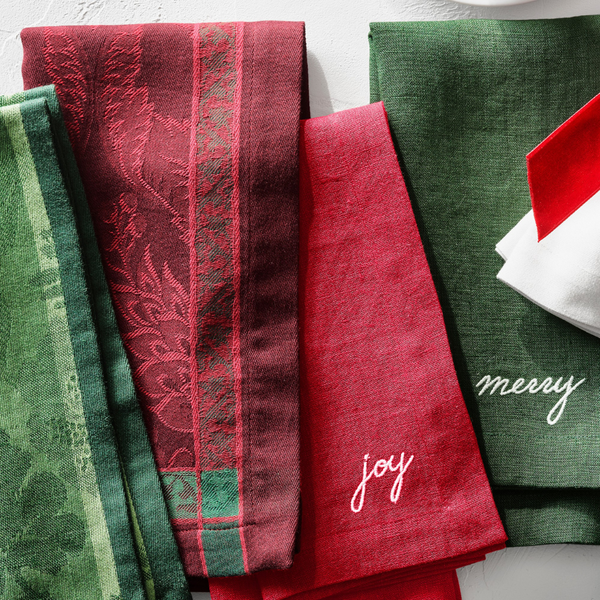 Genoa Woven Linen Stain Resistant Napkin Gray (Pack of 2)