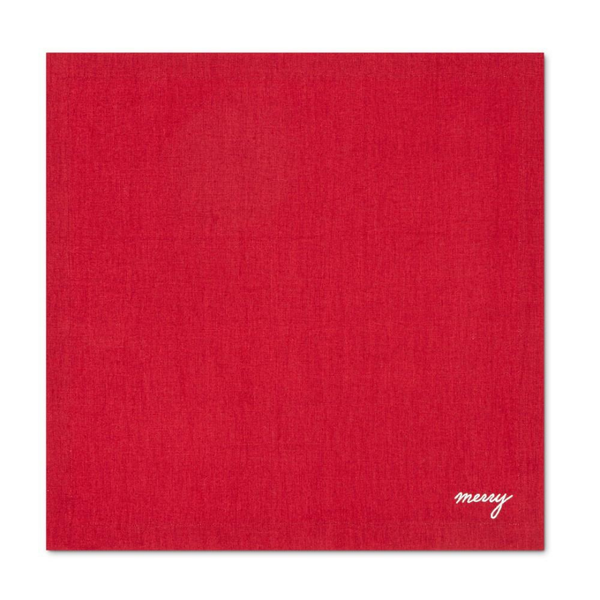 Genoa Woven Linen Stain Resistant Napkin Gray (Pack of 2)