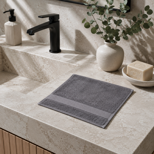 Leaf 100% Cotton Hand Towel 30x30 cm Powder