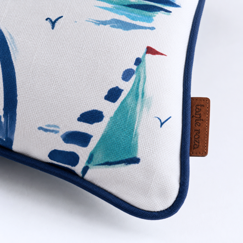 Sail Premium Pamuk Kırlent Kılıfı 45x45 cm Lacivert