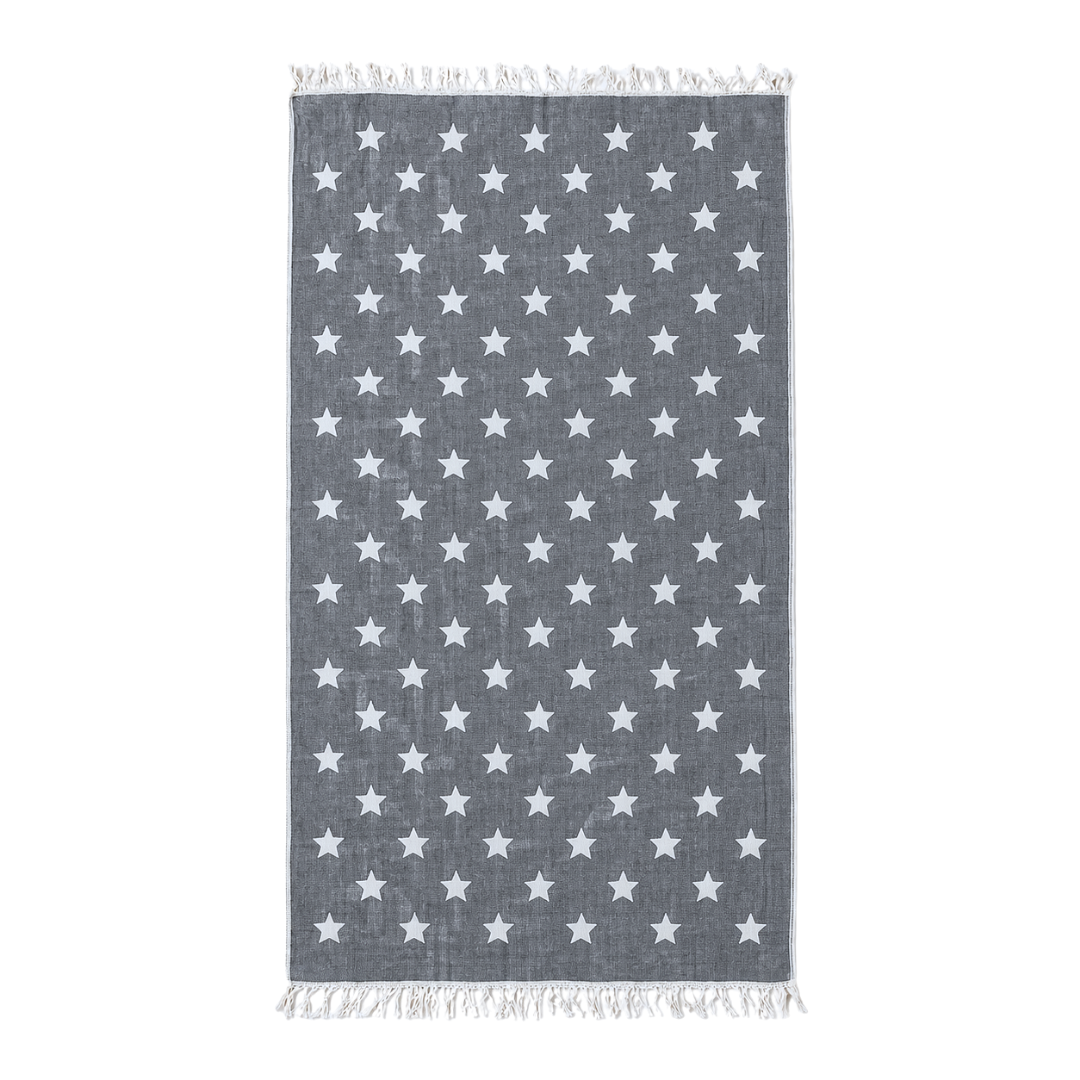 Stripe Throw Cotton Loincloth Smoked-White 100x170 cm