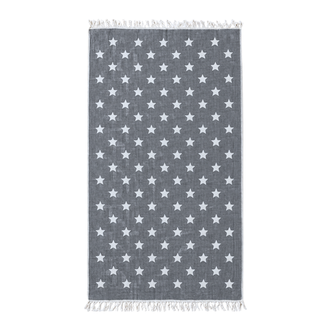 Stripe Throw Cotton Loincloth Smoked-White 100x170 cm