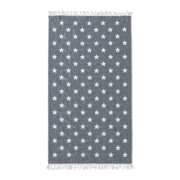 Stripe Throw Cotton Loincloth Smoked-White 100x170 cm