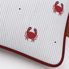 Crab Premium Pamuk Kırlent Kılıfı 45x45 cm Bordo