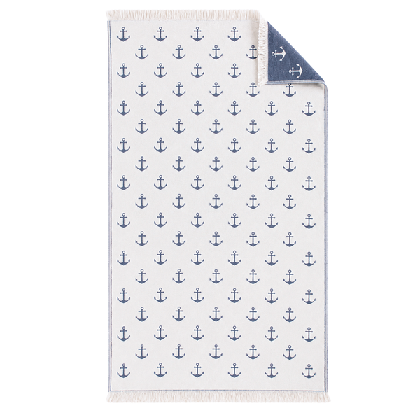 Stripe Throw Cotton Loincloth Smoked-White 100x170 cm