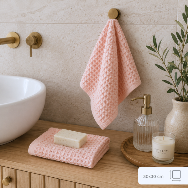 Waffle 100% Cotton Face Towel 50x80 cm Anthracite