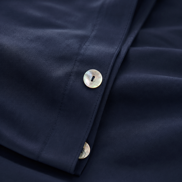 Derin Mavi Premium Pamuk Saten Çift Kişilik Nevresim Takımı 200x220 cm