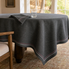 Genoa Woven Linen Stain Resistant Round Table Cloth White