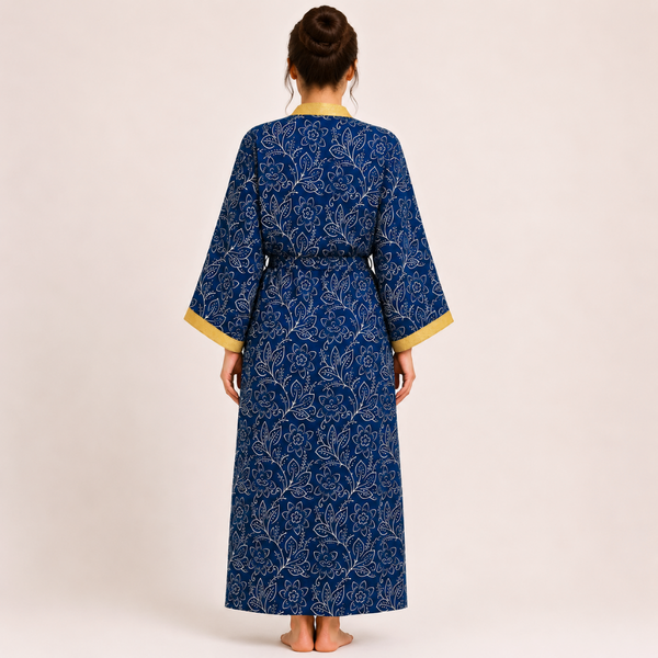 Cyra 100% Cotton Shawl Blue