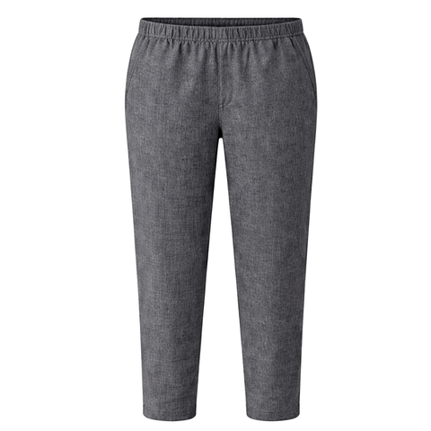 Solid %100 Pamuk Erkek Ev Pantolonu Füme
