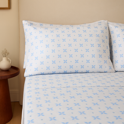 Neva %100 Pamuk Çift Kişilik Nevresim Takımı 200x220 cm Mavi