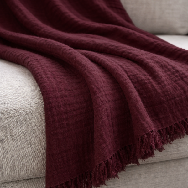 Navigli Single 4 Layer Muslin Bedspread Brown