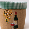 Wine Design Woven Basket Goblet Pattern