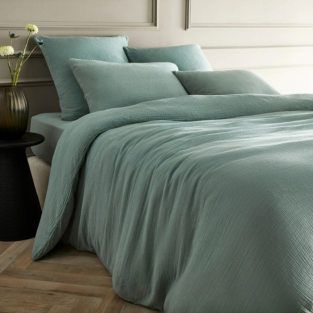 Allure Muslin Cotton Double King Size Duvet Cover Set 240x220 cm Brown