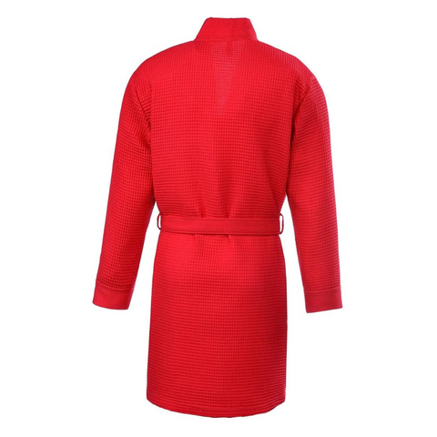 Waffle 100% Cotton Unisex Bathrobe Stone