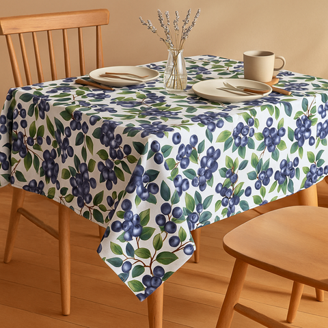 Lemon Woven Linen Stain Resistant Table Cloth