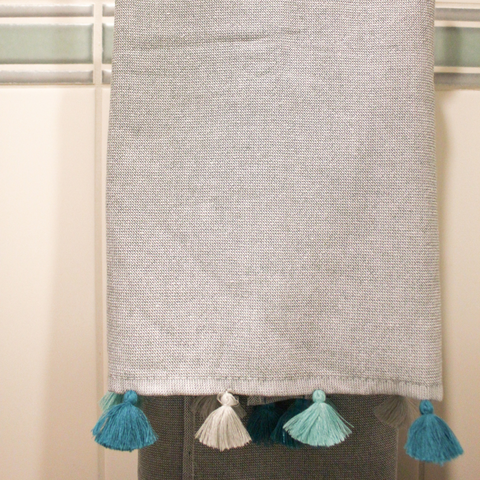 Armona Tasseled Peshkir Face Towel 50x100 cm Blue