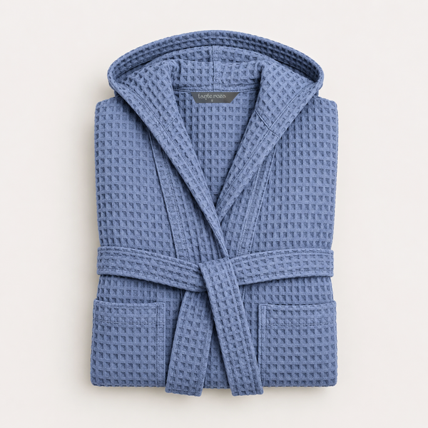 Waffle 100% Cotton Unisex Bathrobe Stone