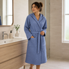 Waffle 100% Cotton Unisex Bathrobe Stone