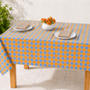 Check Woven Linen Stain Resistant Table Cloth Red