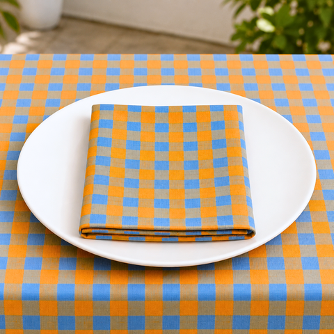 Citrus Pötikare Dokuma Pamuk Leke Tutmaz Peçete 45x45 cm (2'li Set)