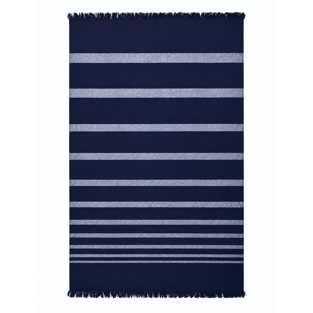 Stripe Throw Cotton Loincloth Smoked-White 100x170 cm