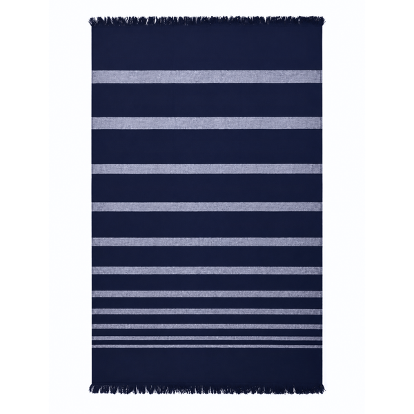 Stripe Throw Cotton Loincloth Smoked-White 100x170 cm