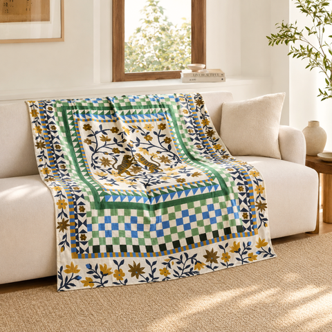 Jaipur %100 Pamuk Çok Amaçlı Throw Örtü 130x190 cm
