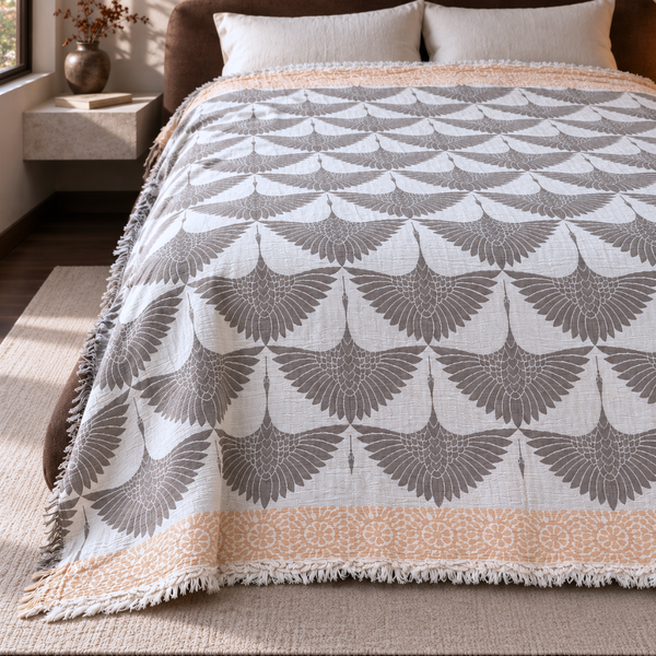 Palmita %100 Pamuk King Size Pike/Yatak Örtüsü 280x300 cm Vizon