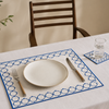 Olympos Nakışlı Leke Tutmaz Amerikan Servisi 30x50 cm Lacivert (2'li Set)