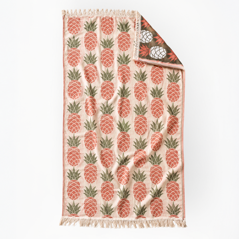 Coral Throw Muslin Cotton Loincloth Red 90x200 cm