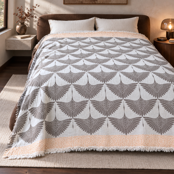 Palmita %100 Pamuk King Size Pike/Yatak Örtüsü 280x300 cm Vizon
