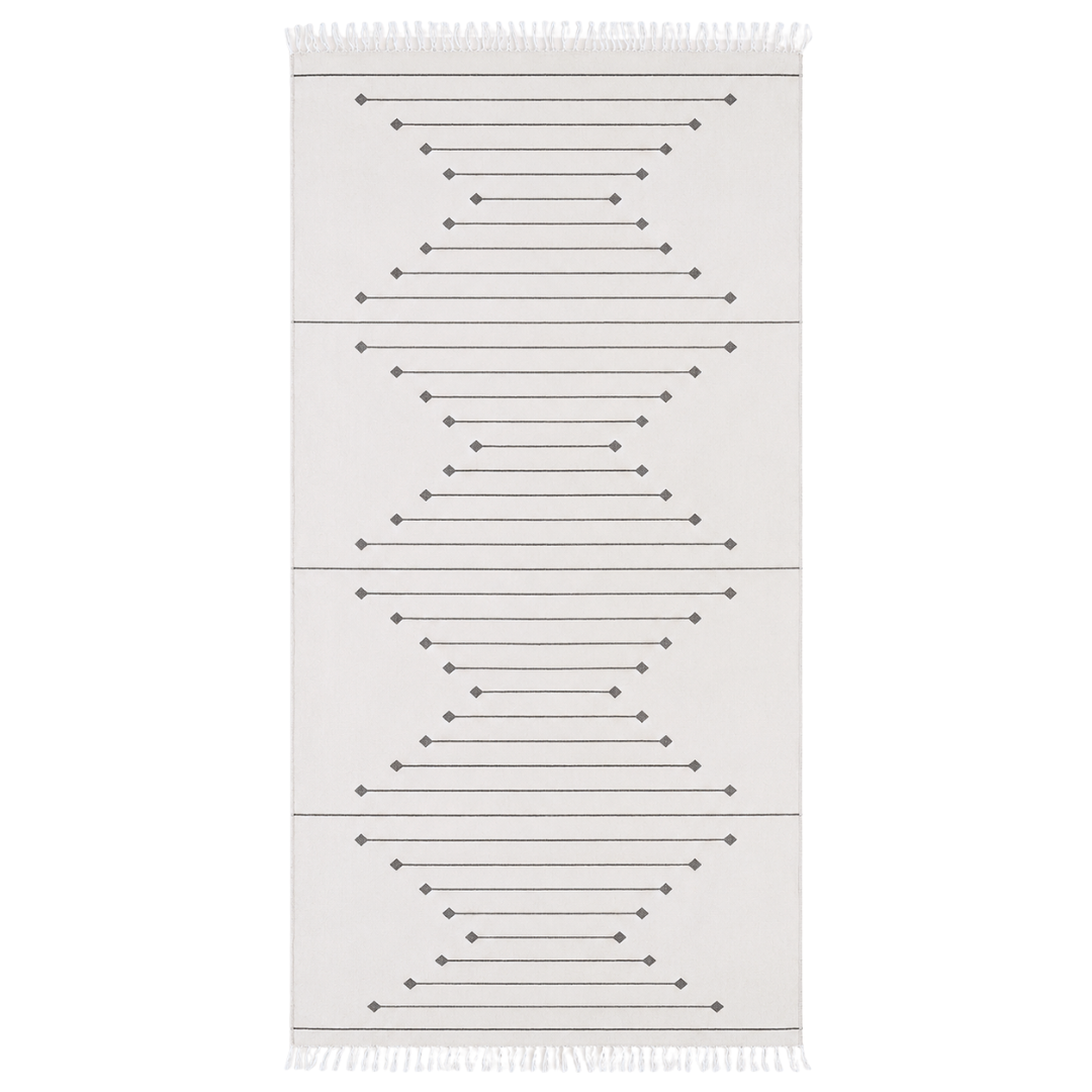 Stripe Throw Cotton Loincloth Smoked-White 100x170 cm