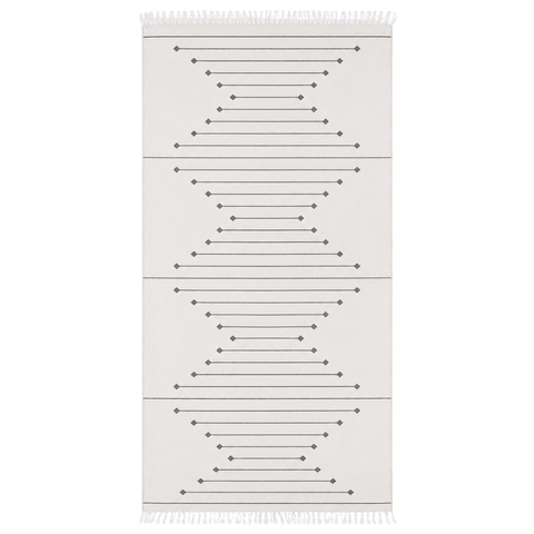 Stripe Throw Cotton Loincloth Smoked-White 100x170 cm