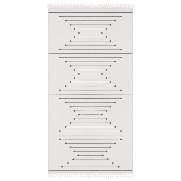 Stripe Throw Cotton Loincloth Smoked-White 100x170 cm