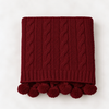 Nova Triko Throw Battaniye 130x150 cm Bordo