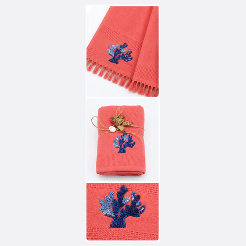 Coral Throw Muslin Cotton Loincloth Red 90x200 cm