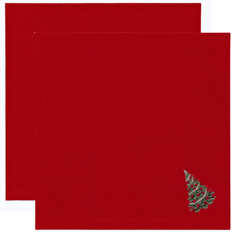 Genoa Woven Linen Stain Resistant Napkin Gray (Pack of 2)