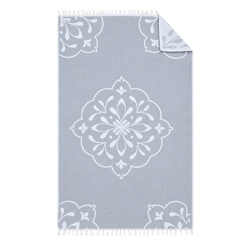 Stripe Throw Cotton Loincloth Smoked-White 100x170 cm