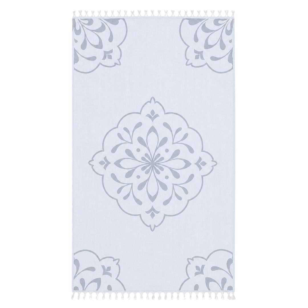 Stripe Throw Cotton Loincloth Smoked-White 100x170 cm