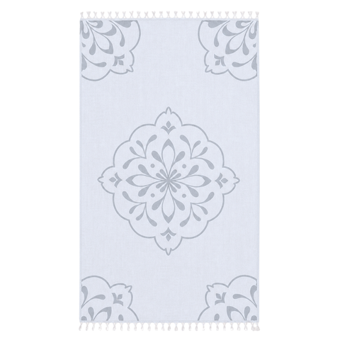 Stripe Throw Cotton Loincloth Smoked-White 100x170 cm