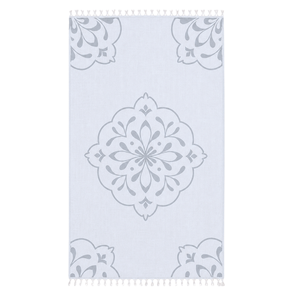 Stripe Throw Cotton Loincloth Smoked-White 100x170 cm