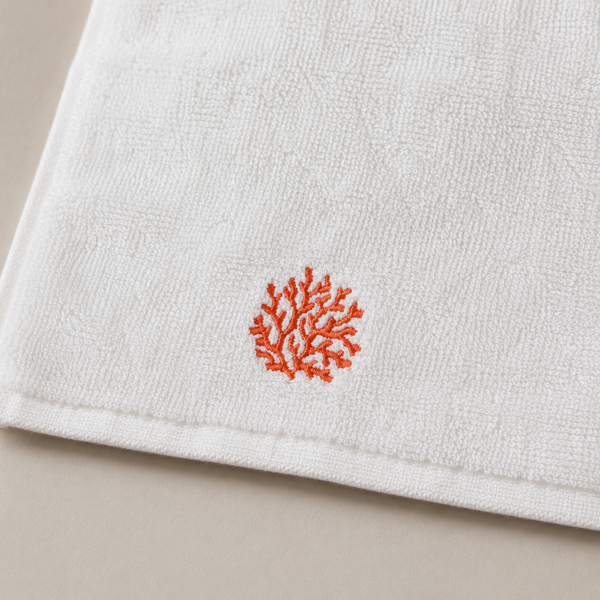 Leaf 100% Cotton Hand Towel 30x30 cm Powder